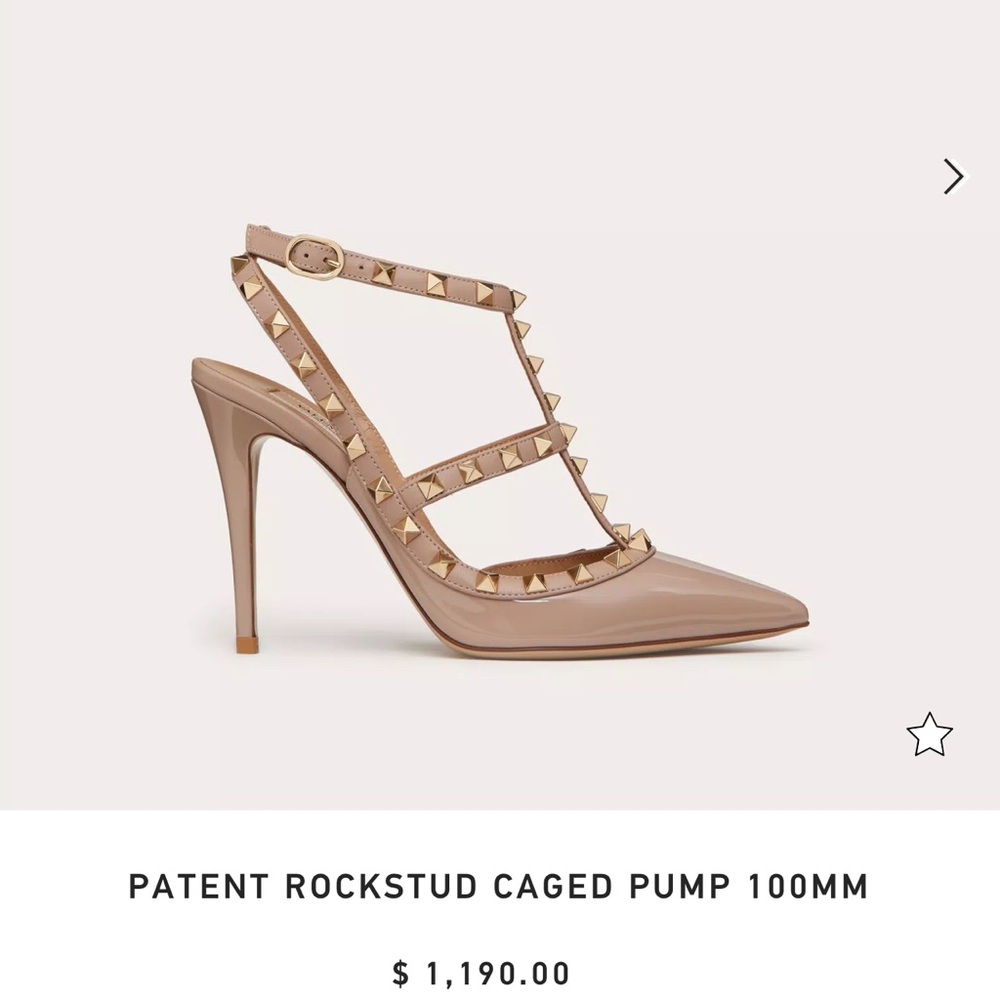 Valentino patent leather caged rockstud pumps